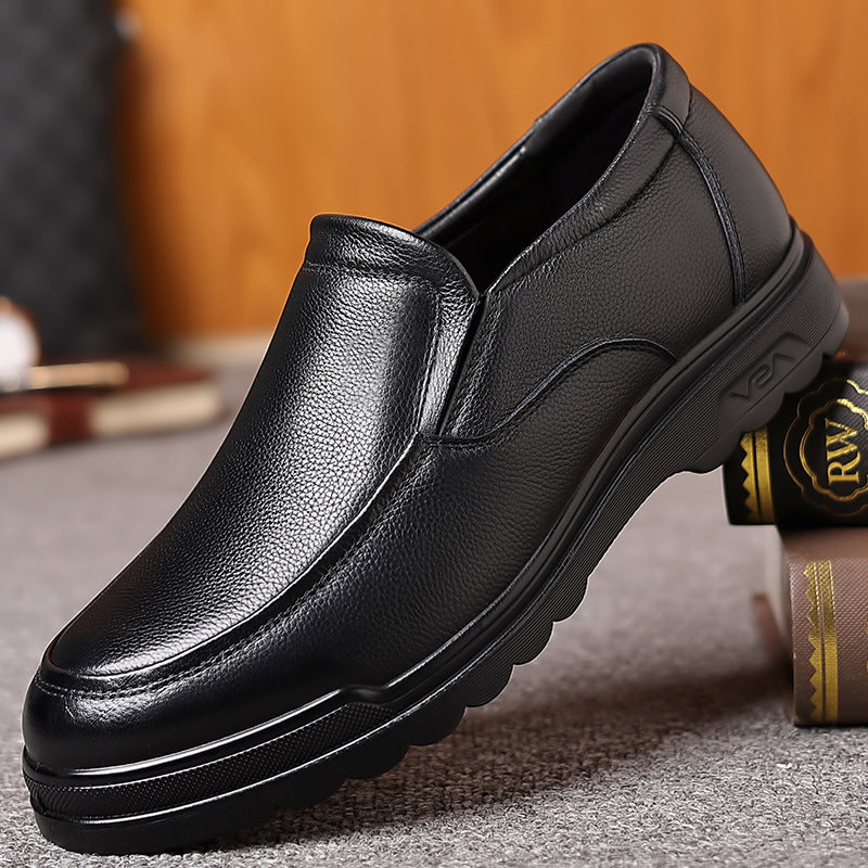 Men's Leather Soft-Sole Casual Shoes — product view