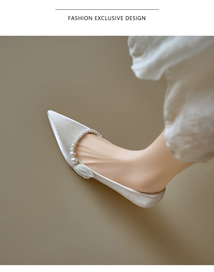 Women's Pearl-Detail Pointed-Toe Pumps