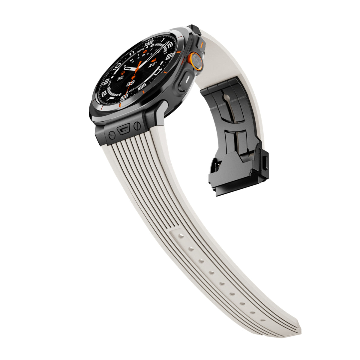 Silicone Watch Strap with Alloy Connector