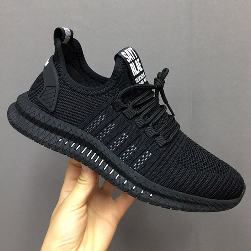 Striped Mesh Athletic Sneakers — product view