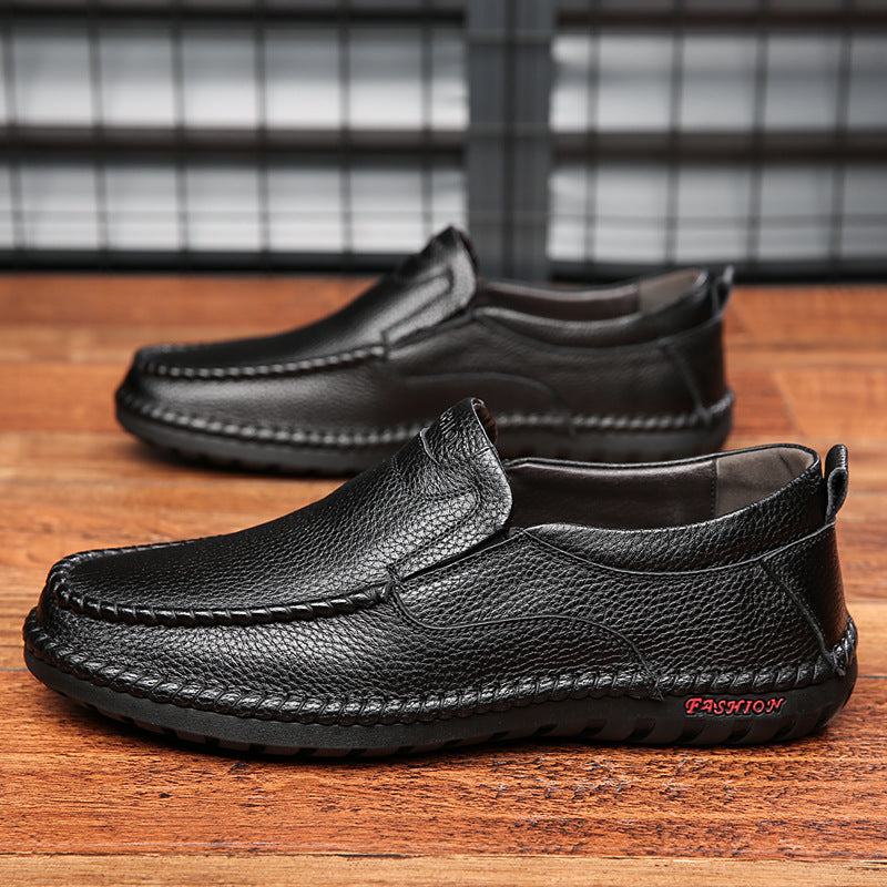 Men's Cowhide Soft-Sole Casual Shoes