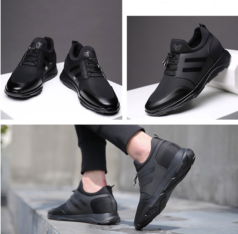 Men's High-Top Mixed-Material Sneakers — product view