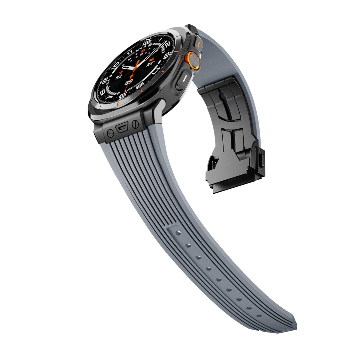 Silicone Watch Strap with Alloy Connector