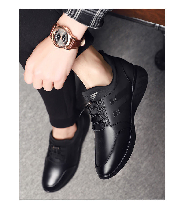Men's High-Top Mixed-Material Sneakers — product view