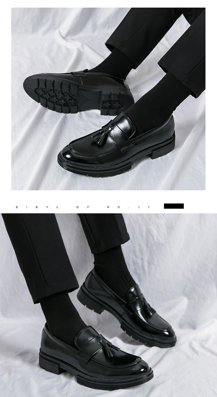 Men's Brogue-Detail Tassel Loafers — product view