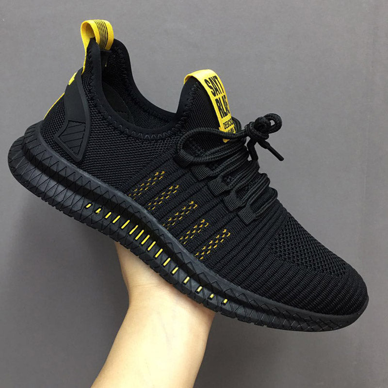 Striped Mesh Athletic Sneakers — product view