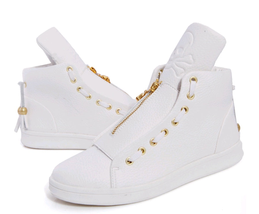 Men's Round-Toe High-Top Sneakers — product view