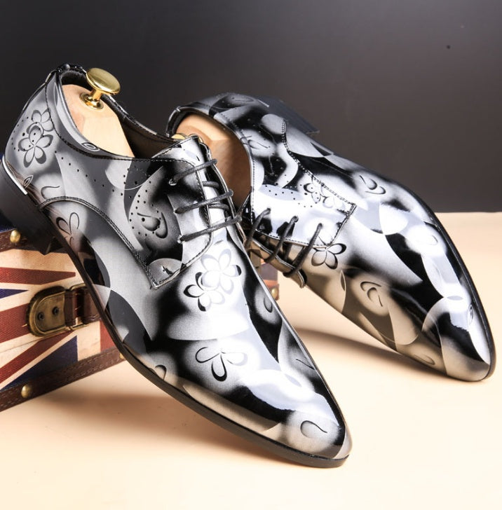 Men's Glossy Dress Shoes in Extended Sizes — product view