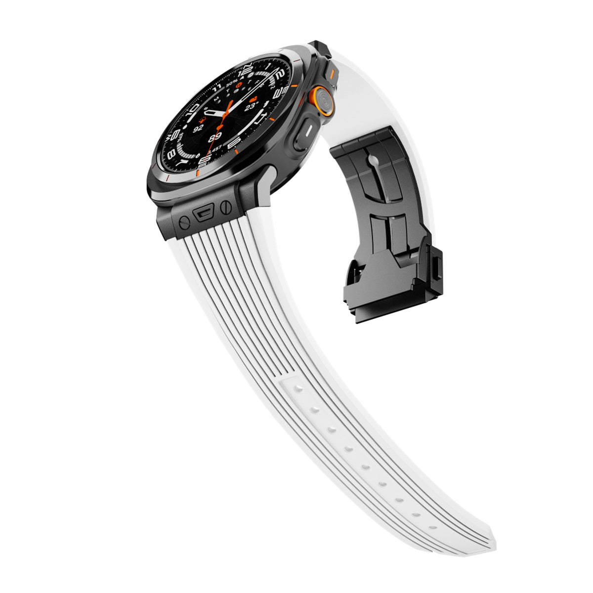 Silicone Watch Strap with Alloy Connector