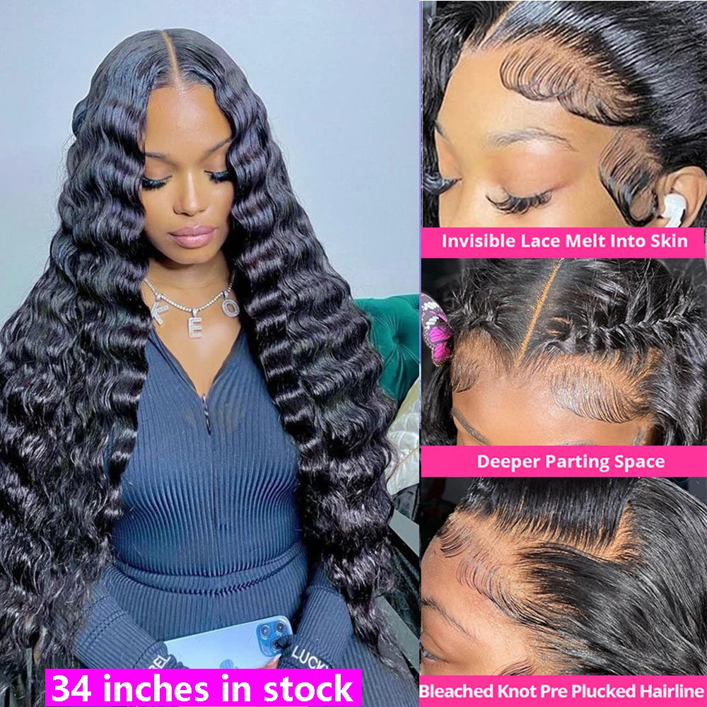 Loose Deep Wave Lace Front Wig — product view
