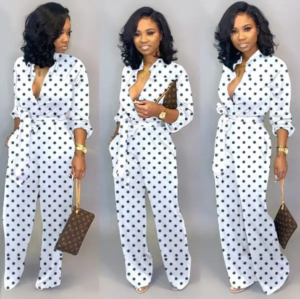 Women's Polka-Dot Relaxed Jumpsuit