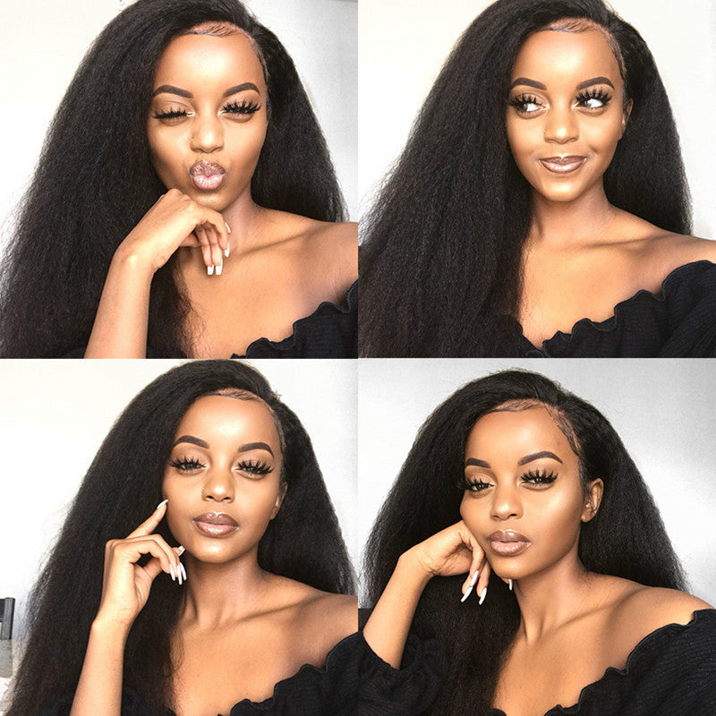 Wig female European and American fashion Yaki Straight chemical fiber headgear female African fluffy explosive head manufacturer wholesale