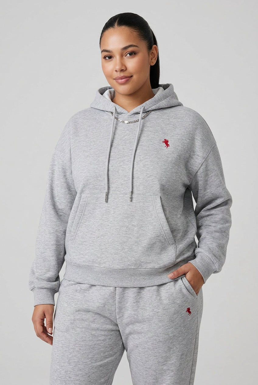 Graphic Hoodie and Casual Pants Set