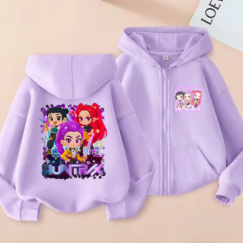 Kids' Graphic-Print Zip-Up Hoodie