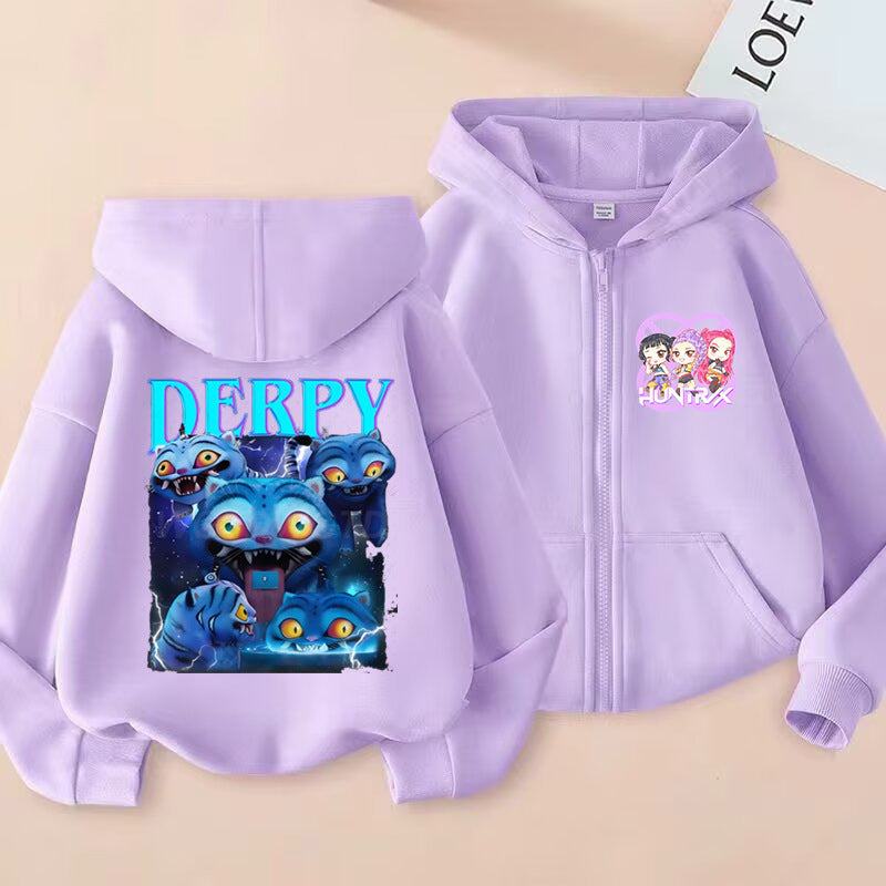 Kids' Graphic-Print Zip-Up Hoodie