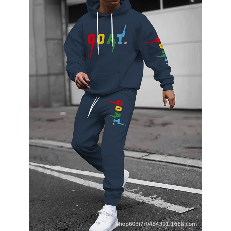 Men's Graphic Hoodie and Joggers Set