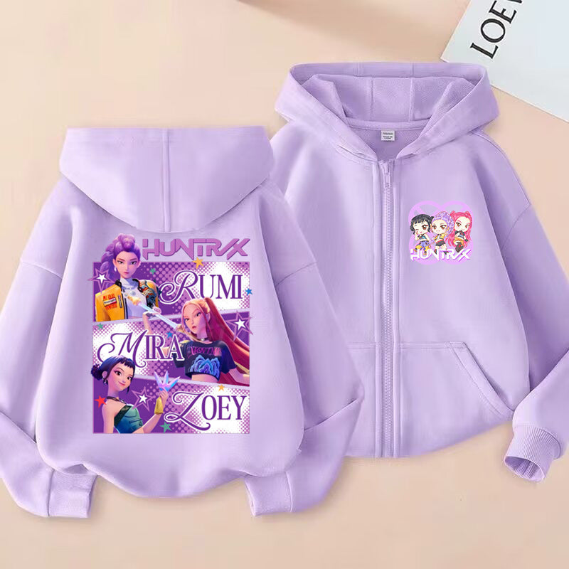 Kids' Graphic-Print Zip-Up Hoodie