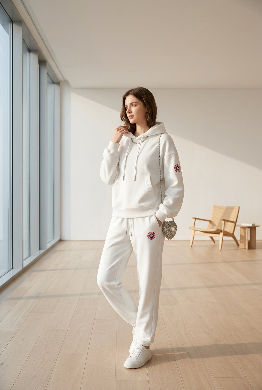 Graphic Hoodie and Casual Pants Set