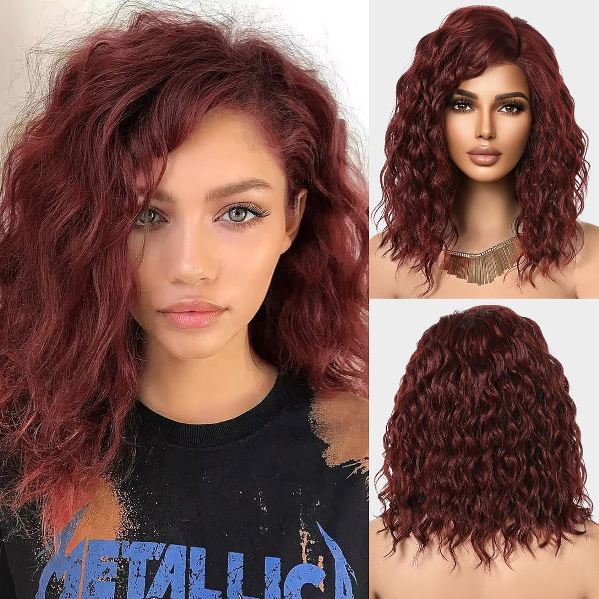 Short Curly Synthetic Lace Front Wig