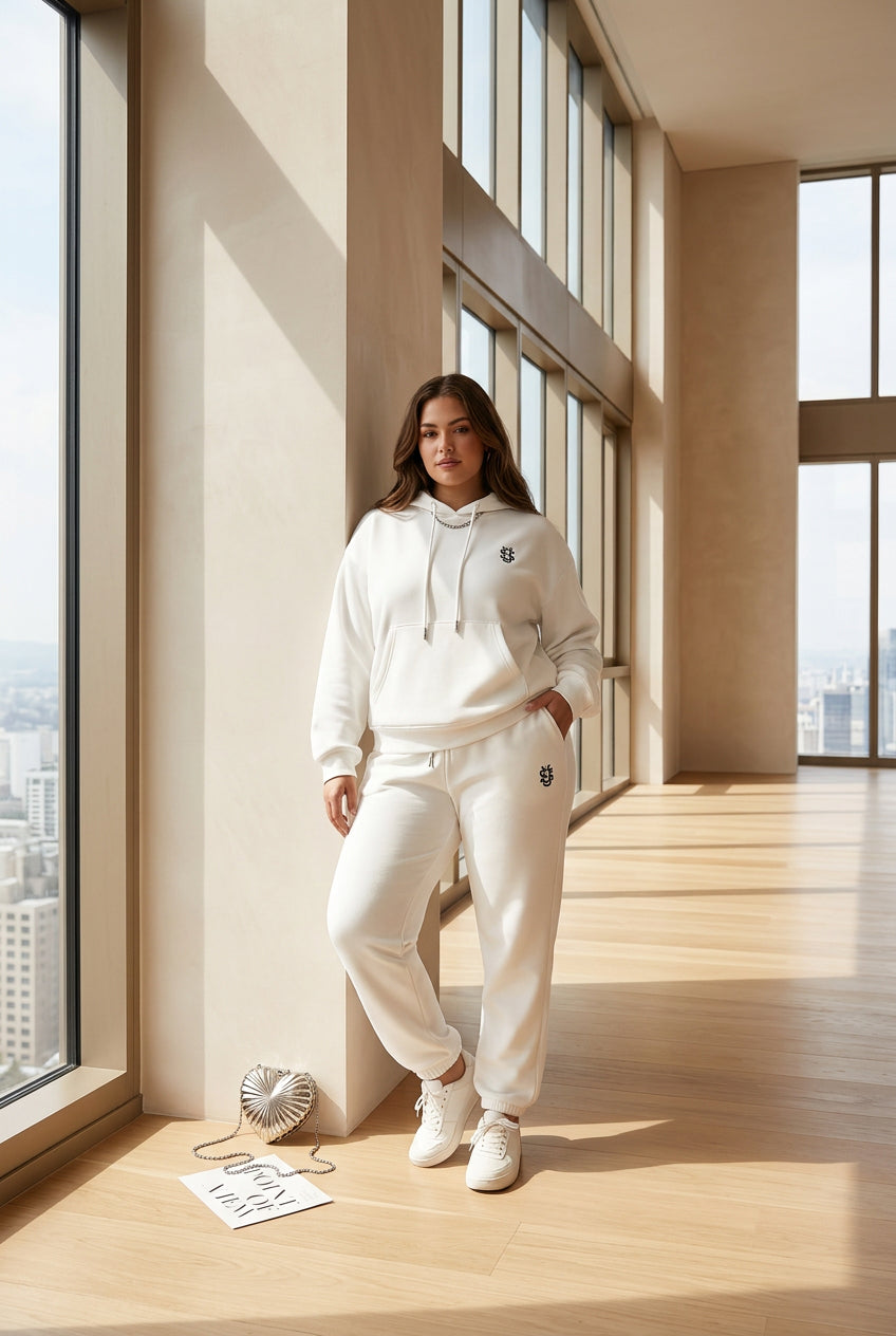 Graphic Hoodie and Casual Pants Set