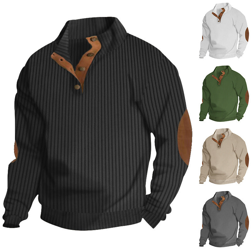 Men's Stand-Collar Casual Sweatshirt