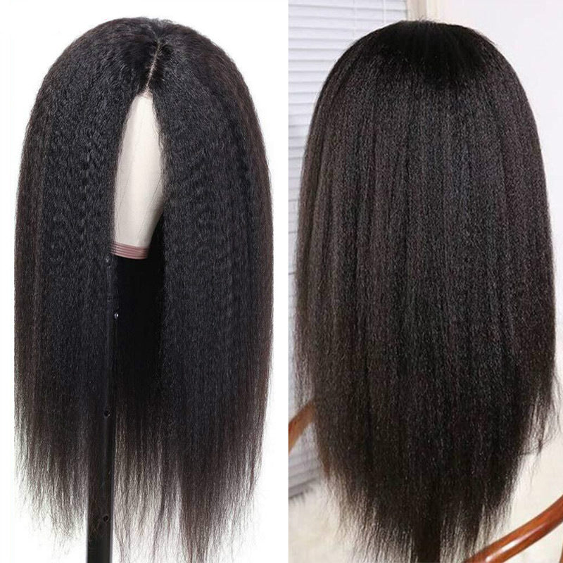 Wig female European and American fashion Yaki Straight chemical fiber headgear female African fluffy explosive head manufacturer wholesale