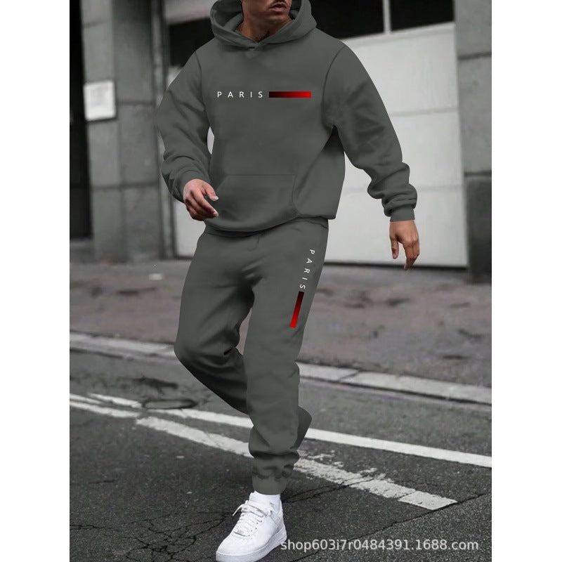 Men's Graphic Hoodie and Joggers Set