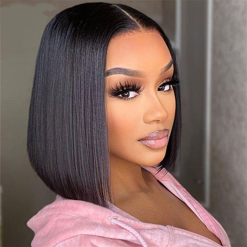 Wavy Synthetic Bob Wig with Face-Framing Fringe