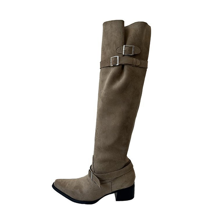 Women's Slouch Block Heel Tall Boots