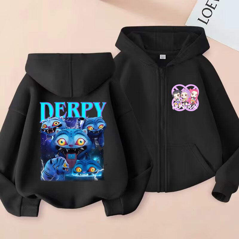 Kids' Graphic-Print Zip-Up Hoodie