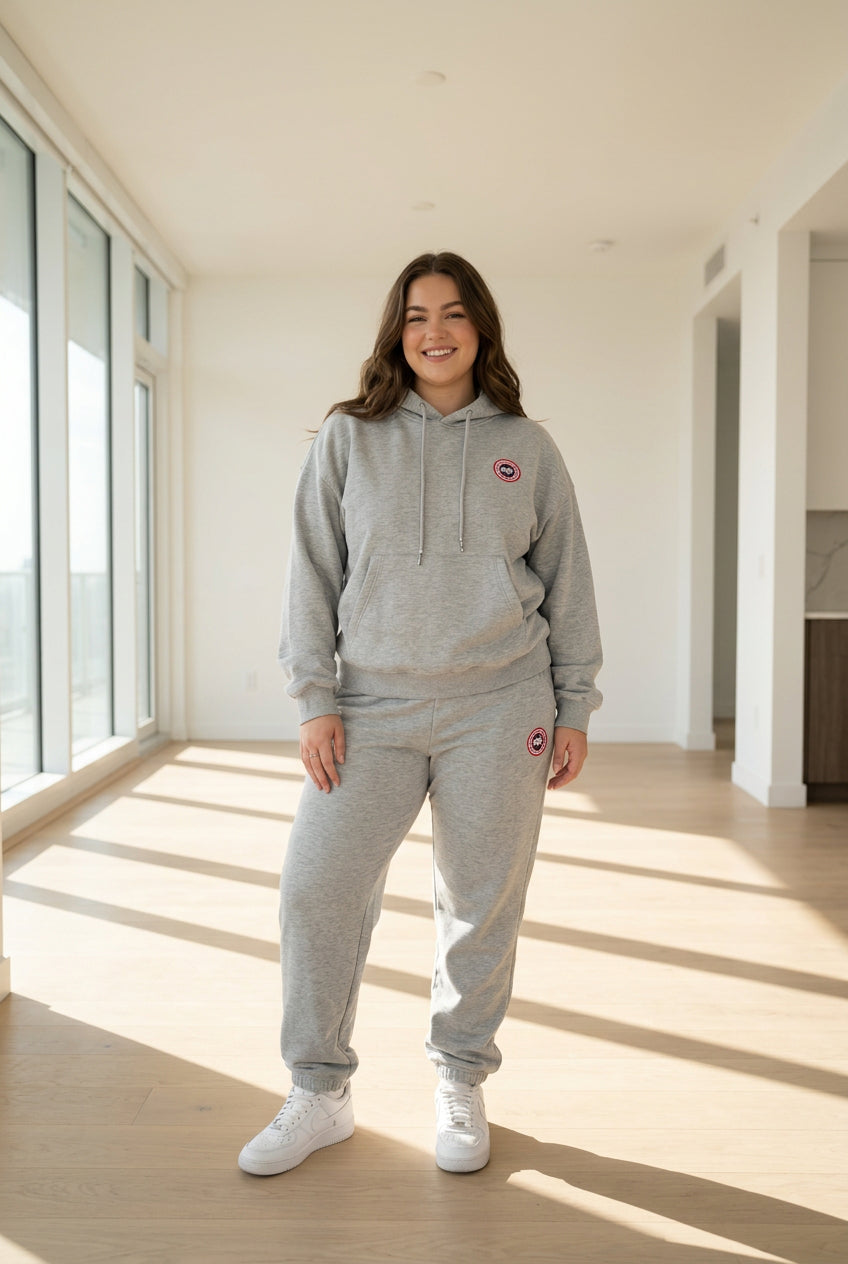 Graphic Hoodie and Casual Pants Set