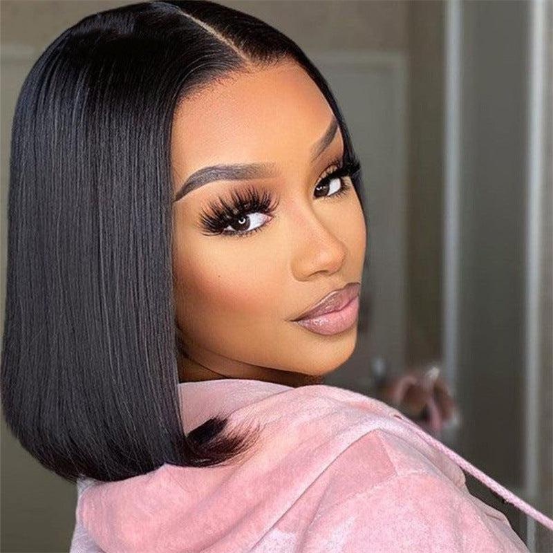 Wavy Synthetic Bob Wig with Face-Framing Fringe