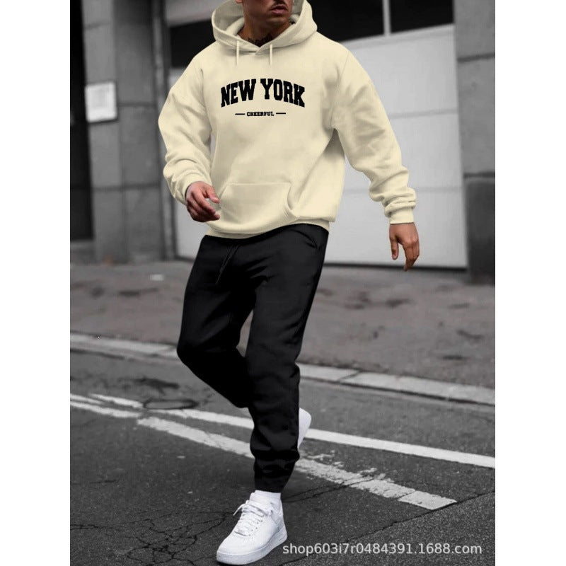 Men's Graphic Hoodie and Joggers Set