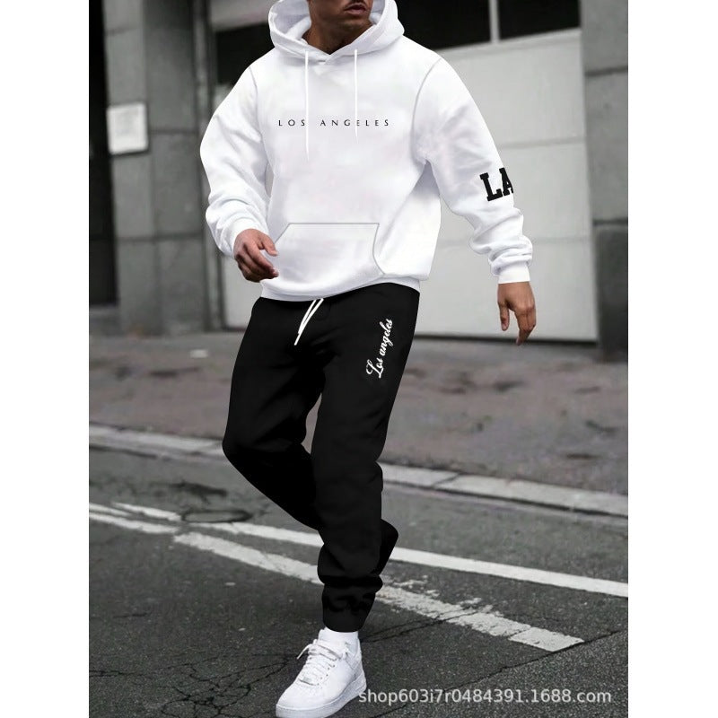 Men's Graphic Hoodie and Joggers Set