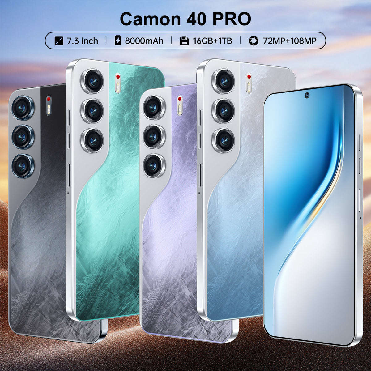 Camon40Pro 7.3-Inch Android Smartphone – Colour Options