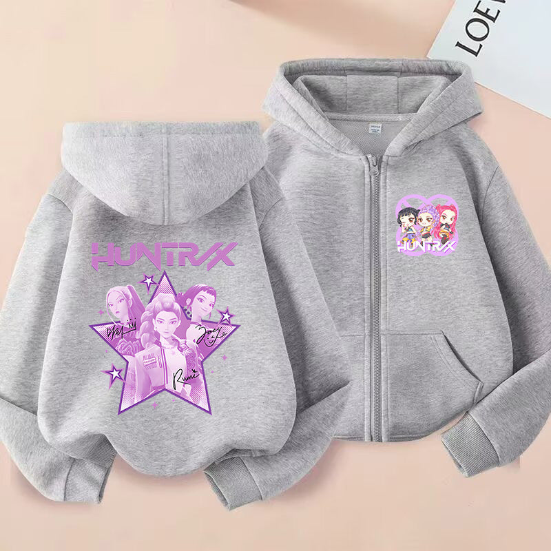 Kids' Graphic-Print Zip-Up Hoodie