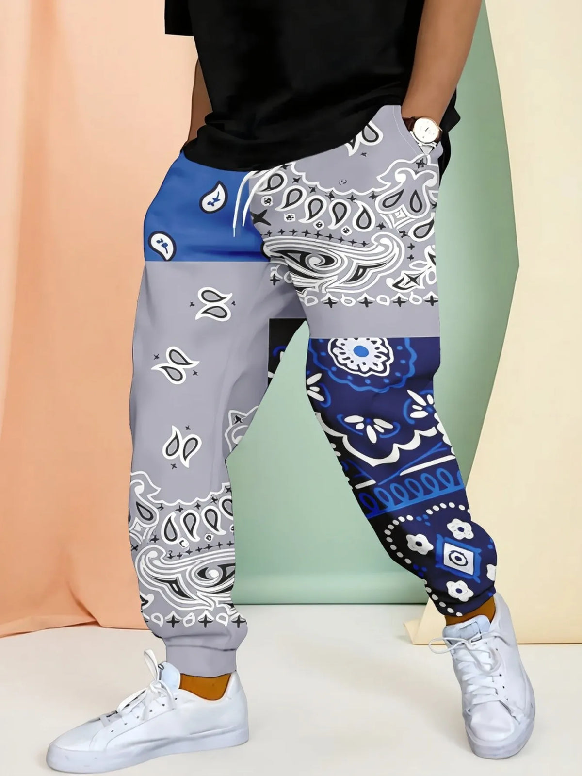 Men's Graphic Print Casual Pants