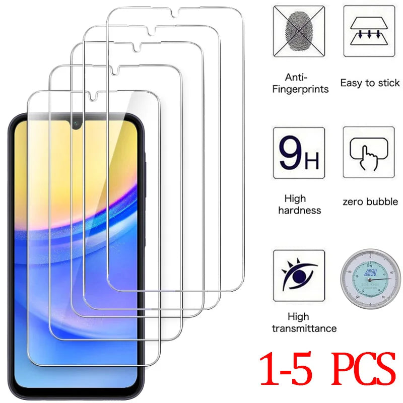 9H Tempered Glass Screen Protector for Samsung Galaxy A35, A25, A34, A51, A52s, A52, A17, A24, A54, A55, A14, A16, A15, A56, A36, A57, A37