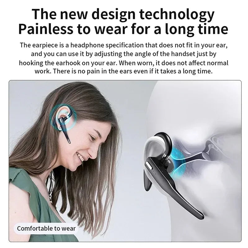 Rotating Bluetooth 5.0 Business Earpiece with Charging Case