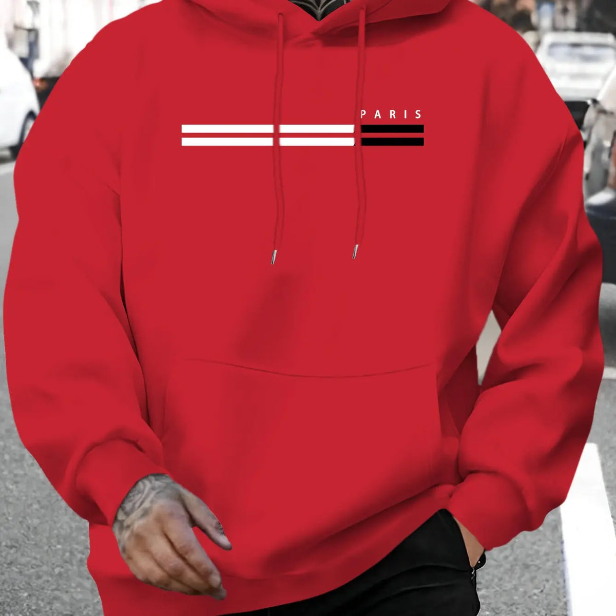 Men's Letter Print Casual Hoodie