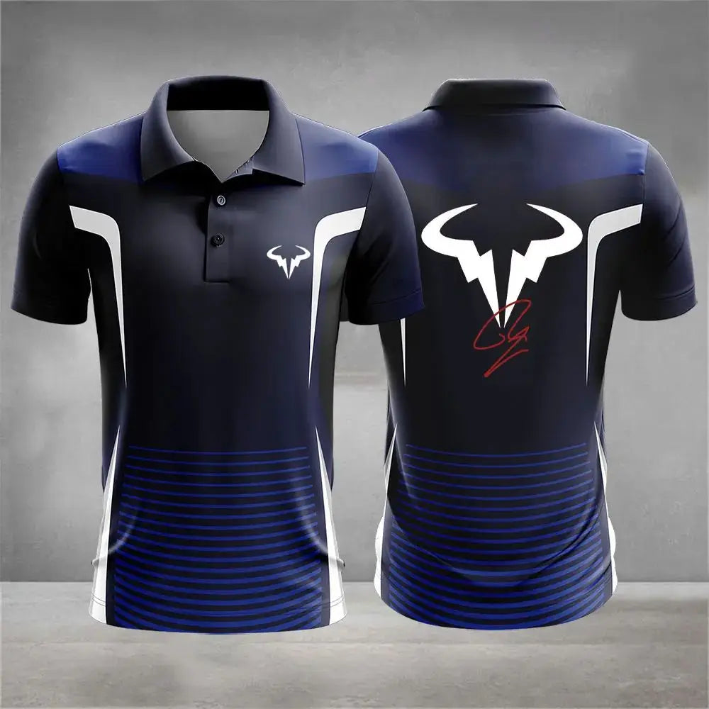 Men's Graphic Print Polo Shirt