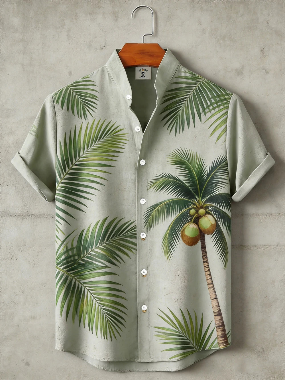 Men's Graphic Print Short-Sleeve Casual Shirt