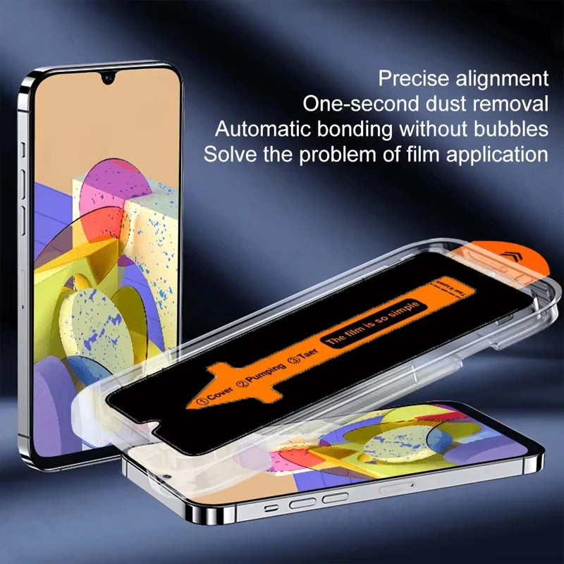 Easy-Install Privacy Tempered Glass Screen Protector for Samsung Galaxy A08, A16, A07, A18, A55, S24 FE, A35, A12, A57, A26, A17, A13, A24 4G, A14, A15 5G, A36, A56