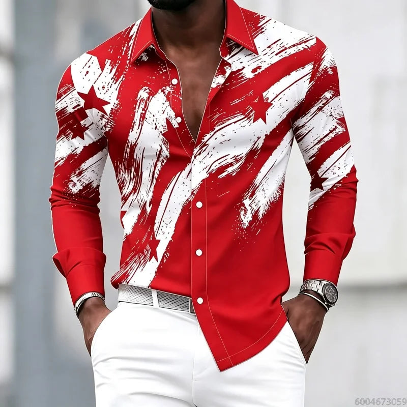 Men's Graphic Print Casual Shirt