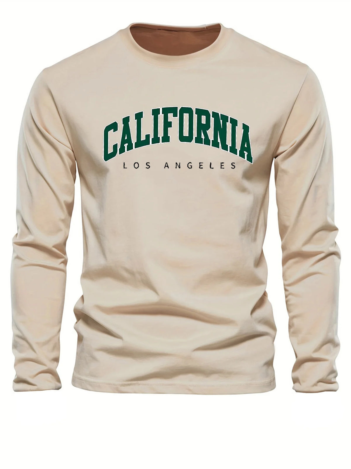 Men's Letter Print Long-Sleeve Casual T-Shirt