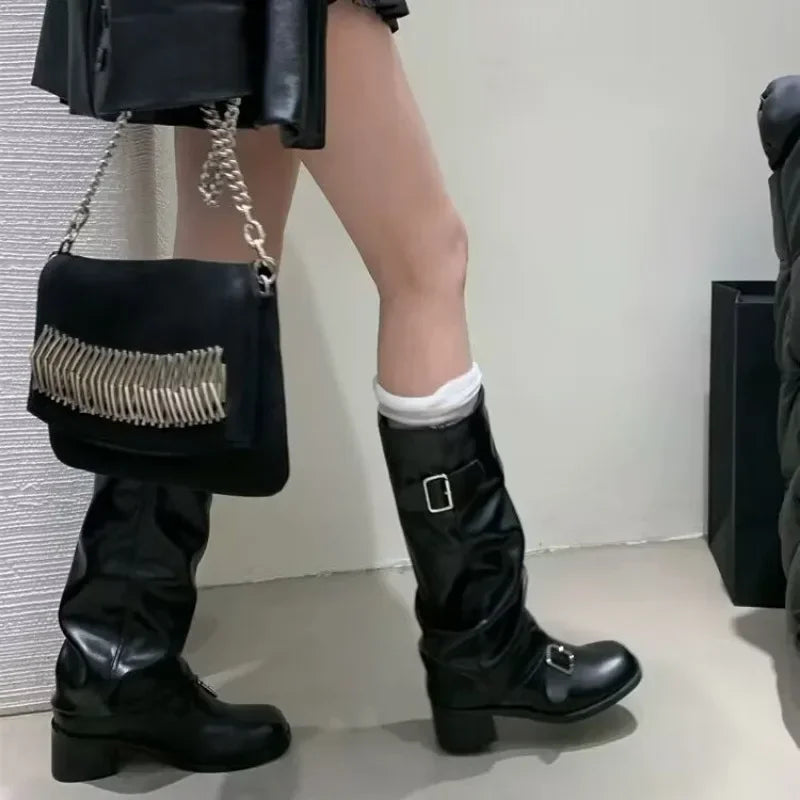 Women's Chunky-Heel Platform Boots — product view