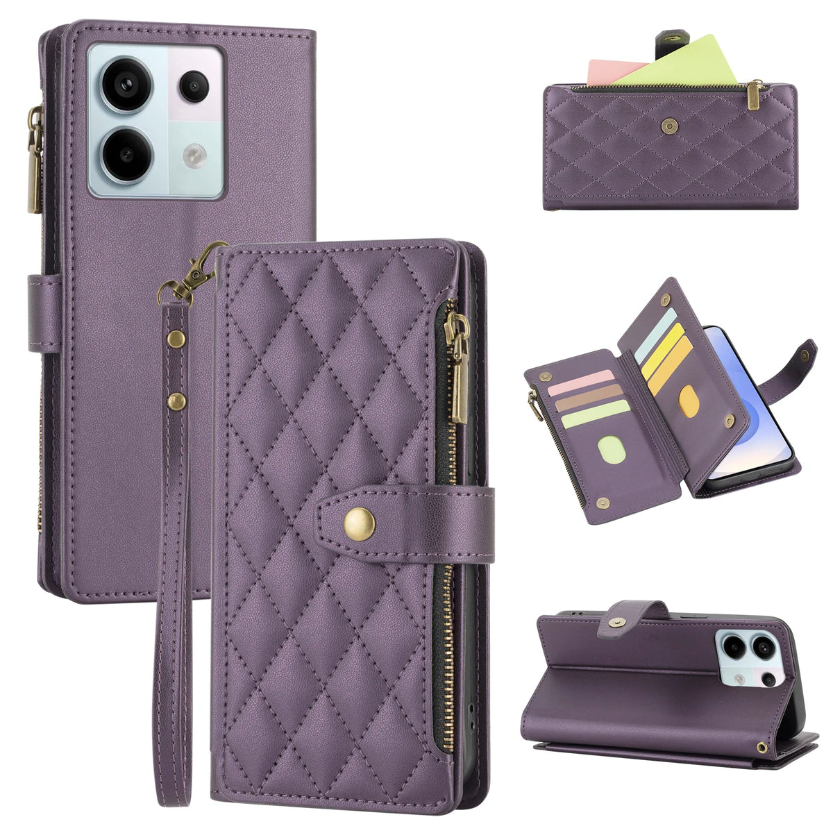 Multi-Card Flip Wallet Phone Case for Redmi Note 9S, Redmi Note 9 Pro, Redmi Note 8, Redmi Note 8 Pro, Redmi Note 11 4G, Redmi Note 12S, Redmi Note 11S, Redmi Note 11 Pro, Redmi Note 10 4G, Redmi Note 10 5G, Redmi Note 9 4G & More Models