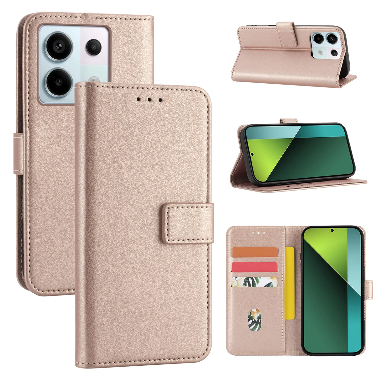 Classic Flip Wallet Phone Case for Redmi Note 11S 4G, Redmi Note 11 4G, Redmi Note 11 Pro 5G, Redmi Note 11 Pro 4G, Redmi Note 9 Pro, Redmi Note 10S, Redmi Note 10 5G, Redmi Note 10 4G, Redmi Note 8 Pro, Redmi Note 8 & More Models