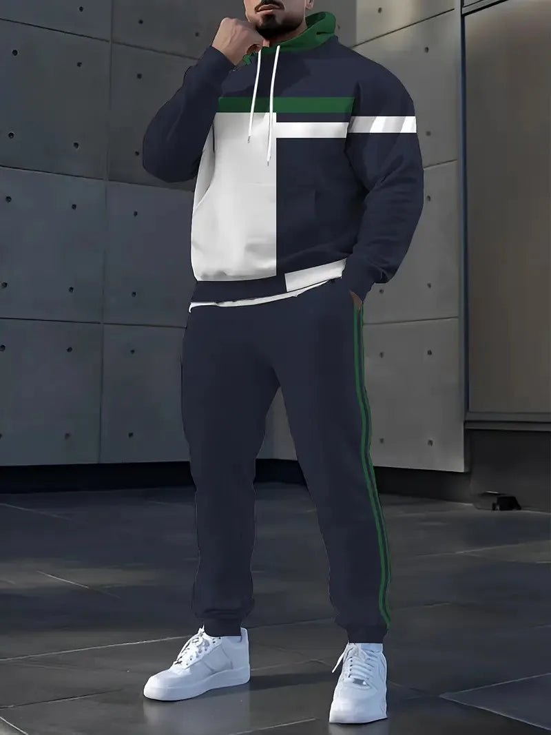 Men's Graphic Print Casual Outfit Set