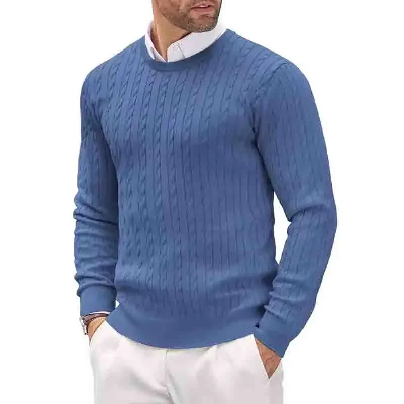 Men's Geometric Print Crew-Neck Sweater